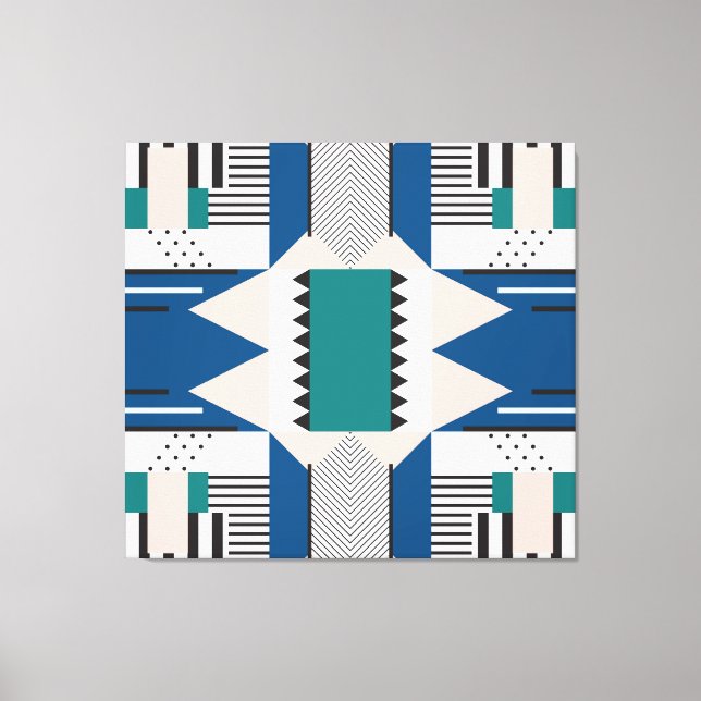 Modernes Abstrakt: Geometrischer Nahtloser Stil Leinwanddruck (Vorderseite)