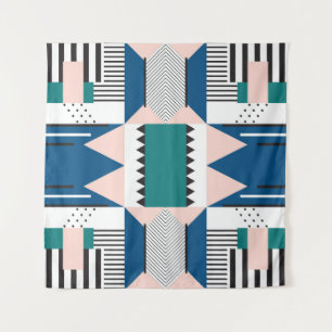 Modernes Abstrakt: Geometrischer Nahtloser Stil Wandteppich