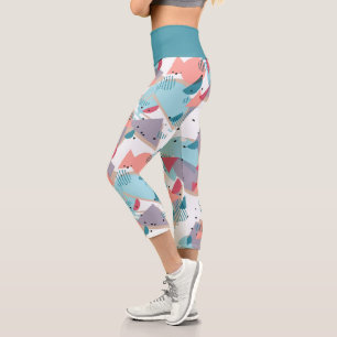 Modernes Abstrakt geometrisches Angesagtes 50er Ku Capri Leggings