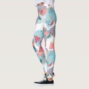 Modernes Abstrakt geometrisches Angesagtes 50er Ku Leggings