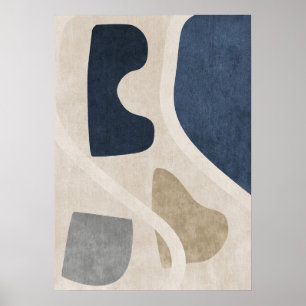 Modernes Abstrakt geometrisches Mauerwerk Poster