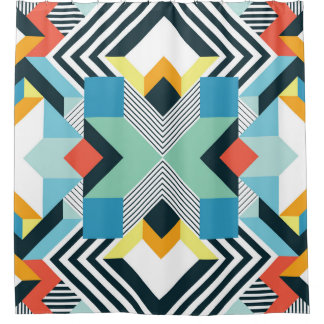 Modernes Abstrakt geometrisches Muster. Duschvorhang