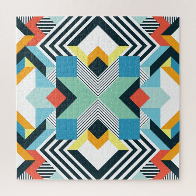Modernes Abstrakt geometrisches Muster. Puzzle (Vertikal)