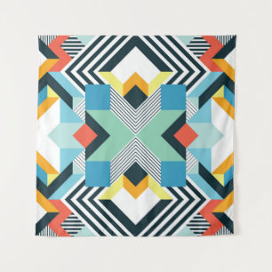 Modernes Abstrakt geometrisches Muster. Wandteppich