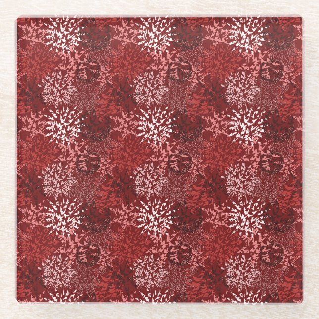 Modernes Abstrakt Glasuntersetzer (Vorderseite)