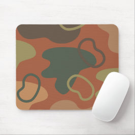 Modernes abstrakt in Naturfarben Grün braun Mousepad