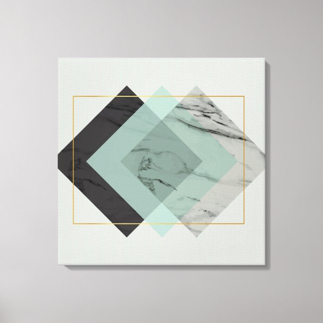 Modernes Abstrakt mit Marmor Leinwanddruck (Vorderseite)