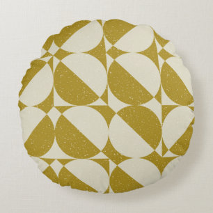 Modernes, abstrakt nahtloses geometrisches Muster  Rundes Kissen