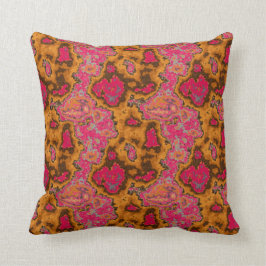 Modernes, Abstrakt orange rosa, blaues Muster-Dreh Kissen