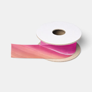 Modernes Abstrakt-rosa-orangefarbenes Gelb- Satinband