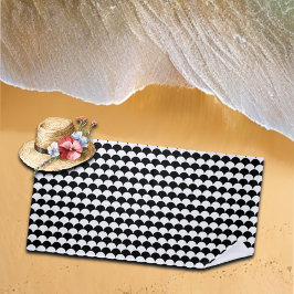 Modernes Abstrakt Schwarz/Weiß Strandtuch