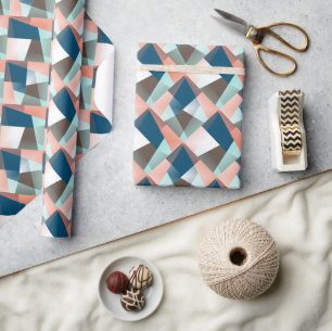 Modernes Abstraktes Angesagtes geometrisches Mosai Geschenkpapier