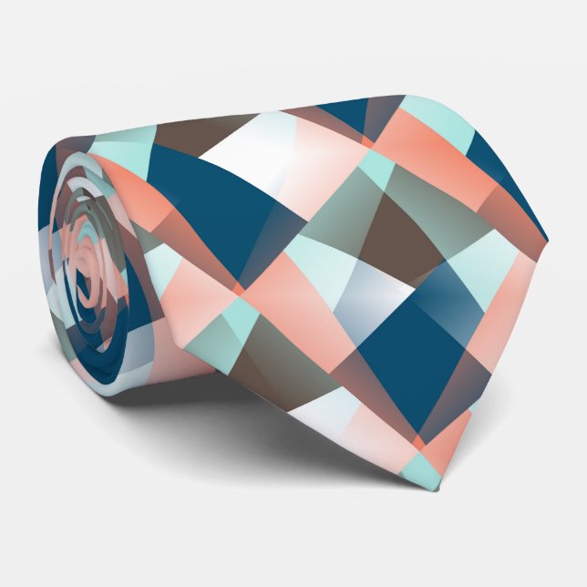 Modernes Abstraktes Angesagtes geometrisches Mosai Krawatte (Gerollt)