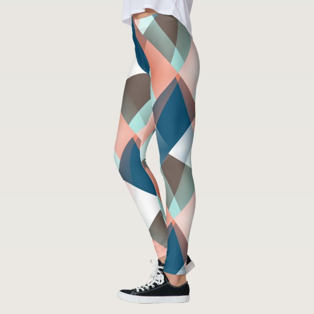 Modernes Abstraktes Angesagtes geometrisches Mosai Leggings (Links)