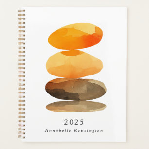 Modernes Abstraktes Aquarell Personalisiertes Jahr Planer