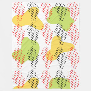 Modernes Abstraktes Aquarellmuster Fleecedecke