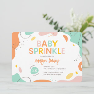 Modernes Abstraktes Baby Sprinkle Einladung