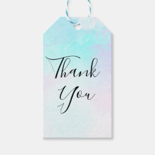 Modernes Abstraktes Blau und Lila Wasserfarbe Viel Geschenkanhänger