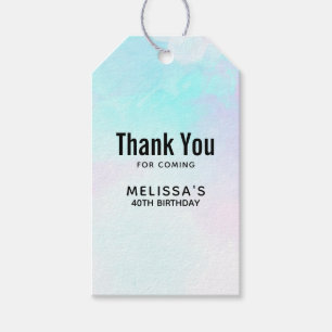 Modernes Abstraktes Blau und Lila Wasserfarbe Viel Geschenkanhänger