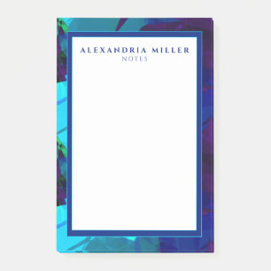 Modernes Abstraktes Blaues Türkis und Lila Post-it Klebezettel