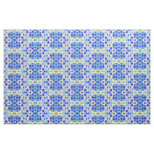 Modernes Abstraktes Blue Diamond-Gewebe Stoff