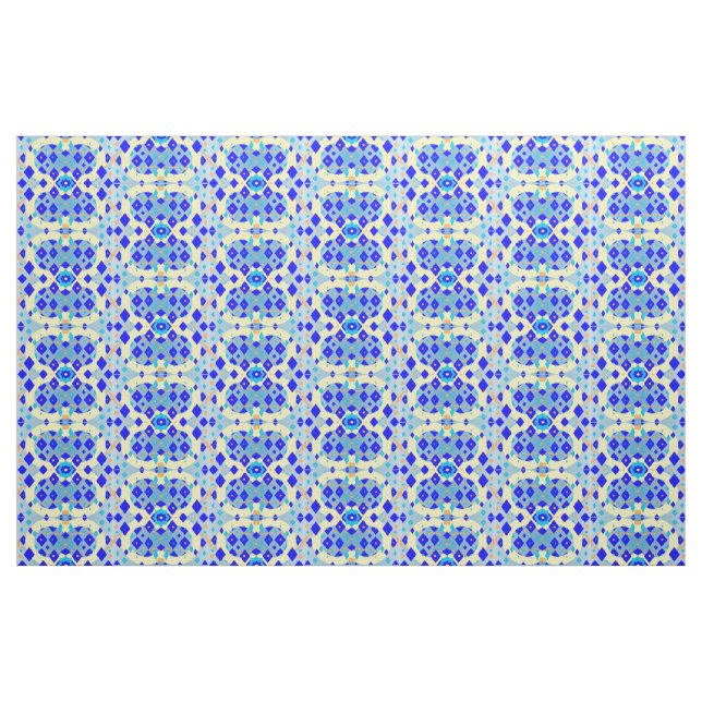 Modernes Abstraktes Blue Diamond-Gewebe Stoff (Fat Quarter (45,7 x 55,9 cm))
