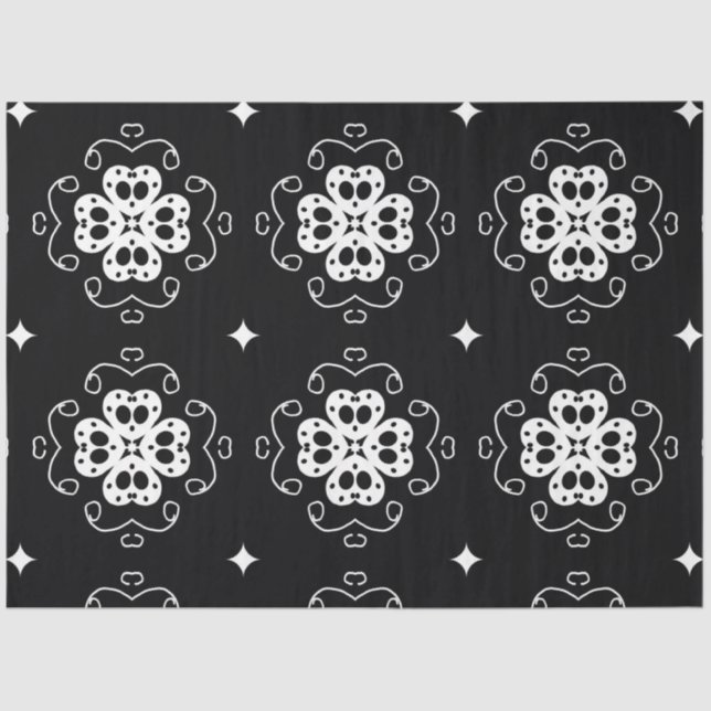 modernes abstraktes Blume-Papierpapier Seidenpapier (Vorderseite)