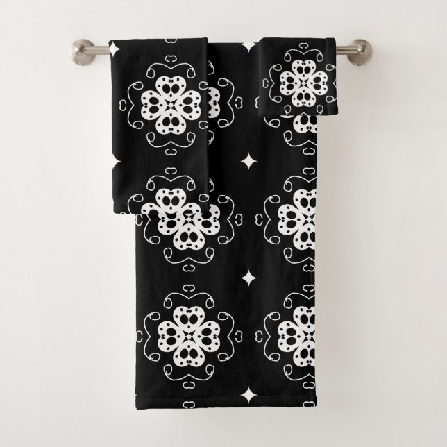 modernes abstraktes Blumen Bad Handtuch Set (Insitu)