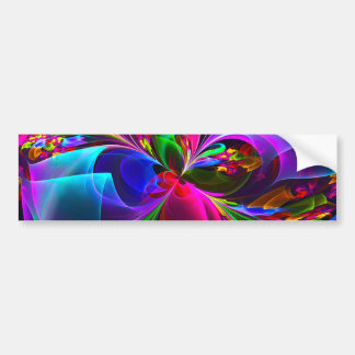 Modernes Abstraktes Blumenmuster Red Blue #12 Autoaufkleber