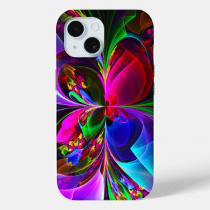 Modernes Abstraktes Blumenmuster Red Blue #12 Case-Mate iPhone Hülle