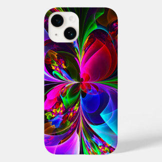 Modernes Abstraktes Blumenmuster Red Blue #12 Case-Mate iPhone 14 Hülle