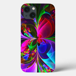 Modernes Abstraktes Blumenmuster Red Blue #12 Case-Mate iPhone Hülle