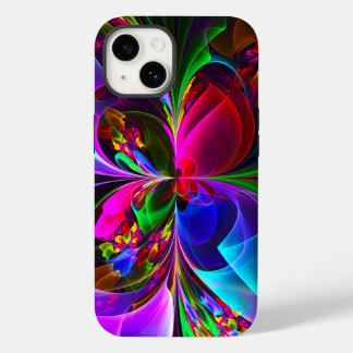 Modernes Abstraktes Blumenmuster Red Blue #12 Case-Mate iPhone 14 Hülle