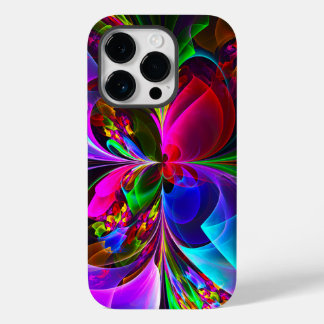 Modernes Abstraktes Blumenmuster Red Blue #12 Case-Mate iPhone 14 Pro Hülle
