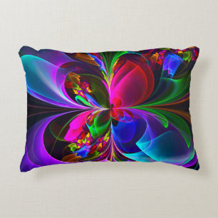 Modernes Abstraktes Blumenmuster Red Blue #12 Dekokissen