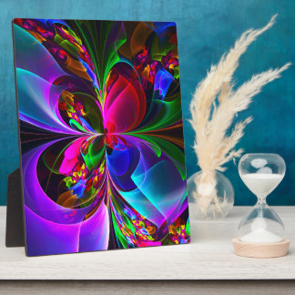 Modernes Abstraktes Blumenmuster Red Blue #12 Fotoplatte