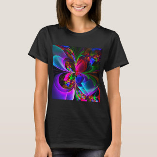 Modernes Abstraktes Blumenmuster Red Blue #12 T-Shirt