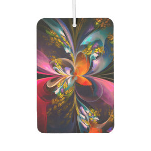 Modernes Abstraktes Blumenmuster Red Blue #13 Autolufterfrischer