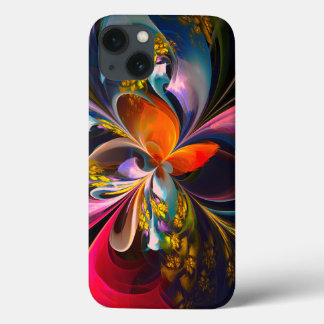 Modernes Abstraktes Blumenmuster Red Blue #13 Case-Mate iPhone Hülle