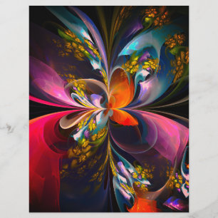 Modernes Abstraktes Blumenmuster Red Blue #13 Flyer