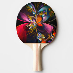 Modernes Abstraktes Blumenmuster Red Blue #13 Tischtennis Schläger