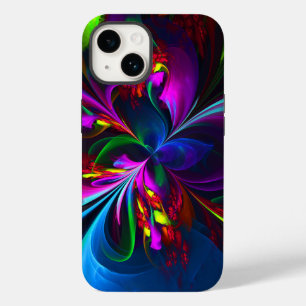 Modernes Abstraktes Blumenmuster Red Blue #15 Case-Mate iPhone 14 Hülle