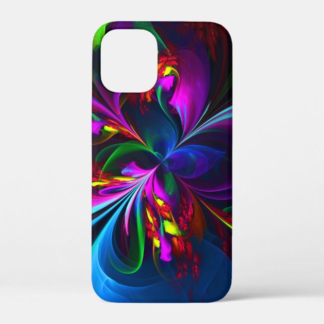 Modernes Abstraktes Blumenmuster Red Blue #15 Case-Mate iPhone Hülle (Rückseite)