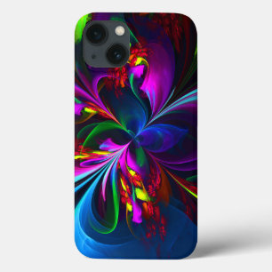 Modernes Abstraktes Blumenmuster Red Blue #15 Case-Mate iPhone Hülle