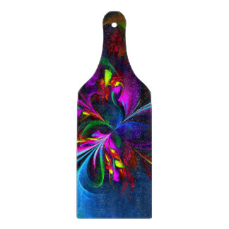 Modernes Abstraktes Blumenmuster Red Blue #15 Schneidebrett
