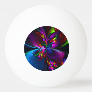Modernes Abstraktes Blumenmuster Red Blue #15 Tischtennisball