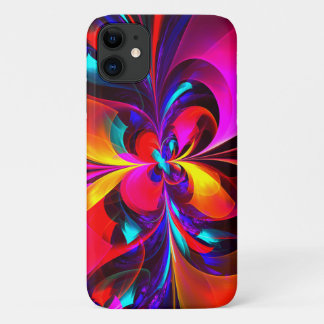 Modernes Abstraktes Blumenmuster Red Blue Muster # Case-Mate iPhone Hülle