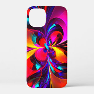 Modernes Abstraktes Blumenmuster Red Blue Muster # Case-Mate iPhone Hülle