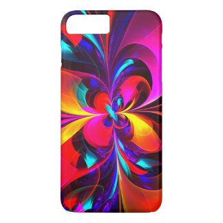 Modernes Abstraktes Blumenmuster Red Blue Muster # Case-Mate iPhone Hülle