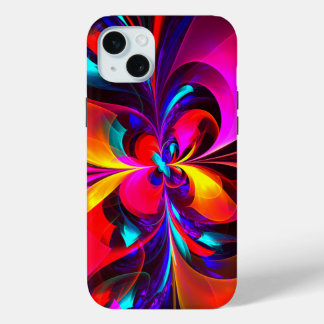 Modernes Abstraktes Blumenmuster Red Blue Muster # Case-Mate iPhone Hülle